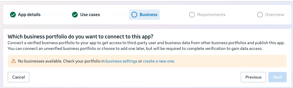 Figure 3: Portfolio selection prompt or click create portfolio.